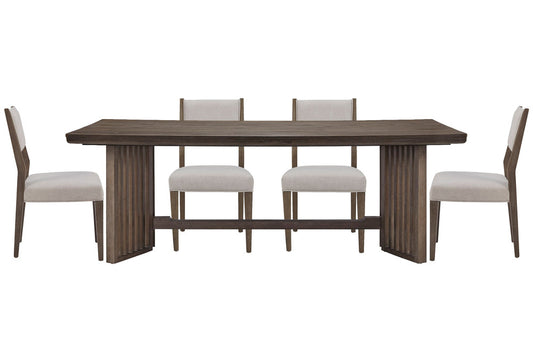 Magnussen - Kavanaugh Weathered Kona Brown Trestle Dining Table With 4 Side Chairs - D5612-21-KIT1 view 1
