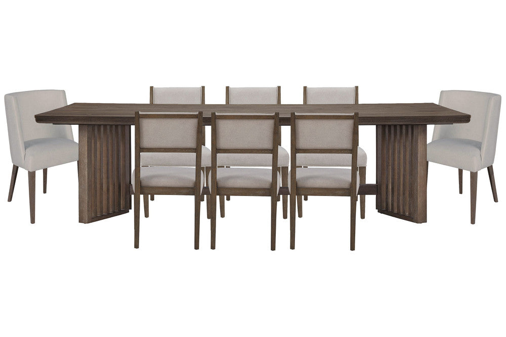 Magnussen - Kavanaugh Weathered Kona Brown Trestle Dining Table With 6 Side Chairs And 2 Host Chairs - D5612-21-KIT11 view 1