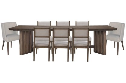 Magnussen - Kavanaugh Weathered Kona Brown Trestle Dining Table With 6 Side Chairs And 2 Host Chairs - D5612-21-KIT11 view 1