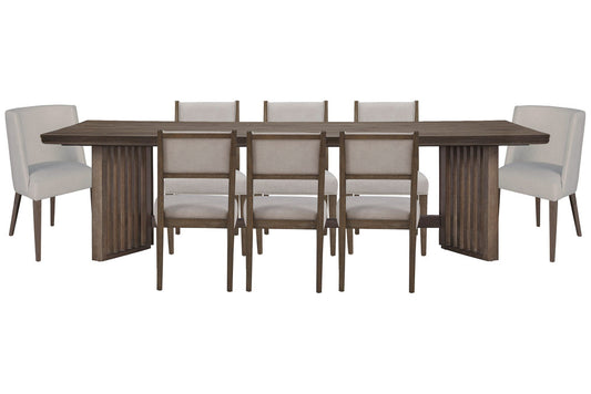 Magnussen - Kavanaugh Weathered Kona Brown Trestle Dining Table With 6 Side Chairs And 2 Host Chairs - D5612-21-KIT11 view 1