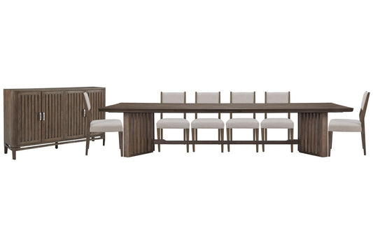Magnussen - Kavanaugh Weathered Kona Brown Trestle Dining Table With 6 Side Chairs And Sideboard - D5612-21-KIT4 view 1