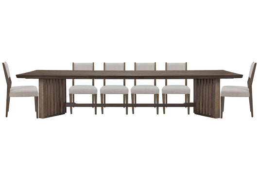 Magnussen - Kavanaugh Weathered Kona Brown Trestle Dining Table With 6 Side Chairs - D5612-21-KIT3 view 1