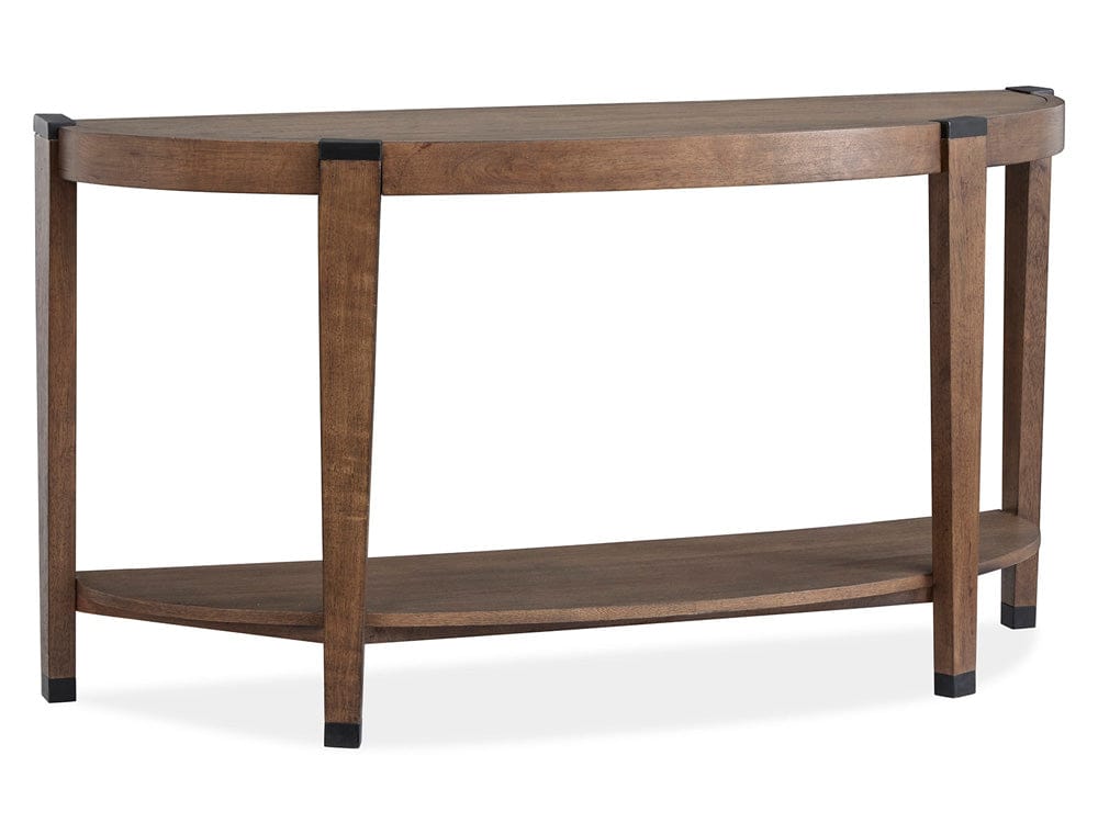 Magnussen - Kaysen Wallaby And Matte Black Demilune Sofa Table - T5817-75 view 1