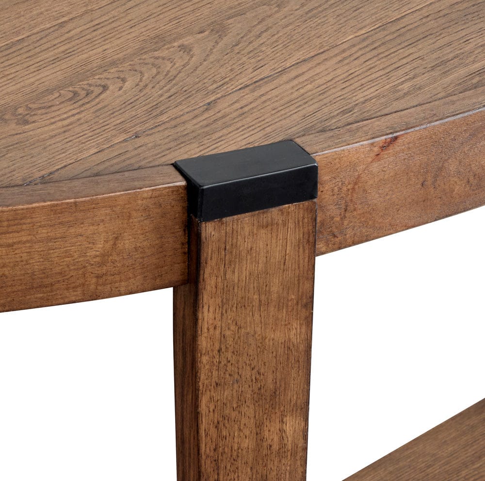 Magnussen - Kaysen Wallaby And Matte Black Demilune Sofa Table - T5817-75 view 7