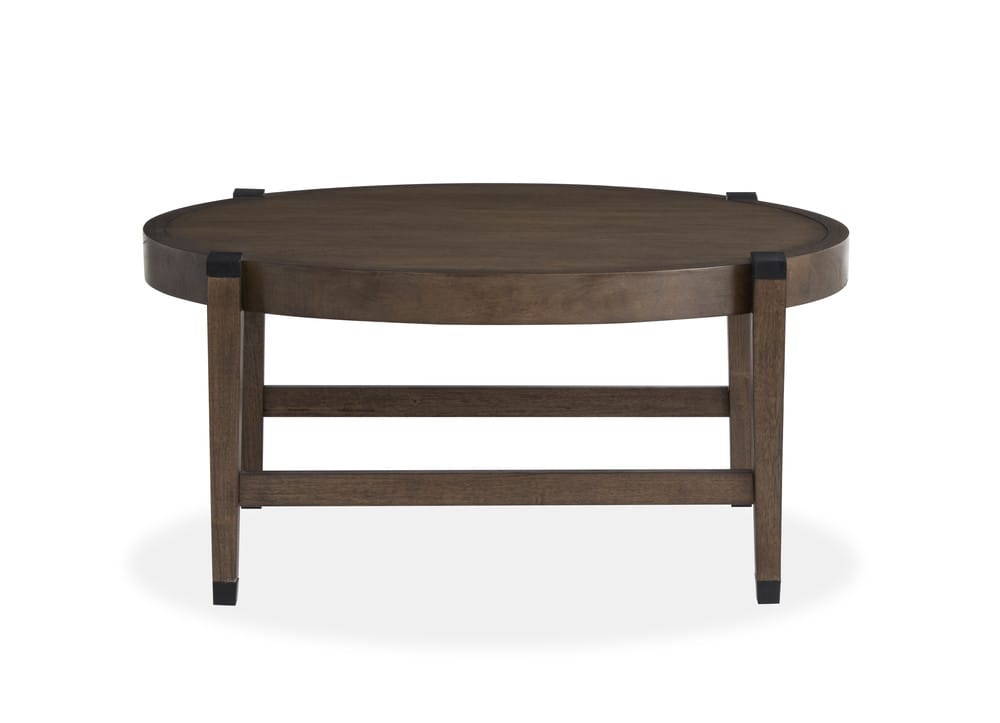 Magnussen - Kaysen Wallaby And Matte Black Round Cocktail Table With 2 Nesting End Table And Demilune Sofa Table - T5817-45KIT3 view 5