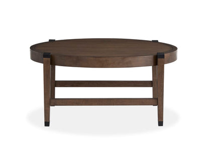 Magnussen - Kaysen Wallaby And Matte Black Round Cocktail Table With 2 Nesting End Table And Demilune Sofa Table - T5817-45KIT3 view 5