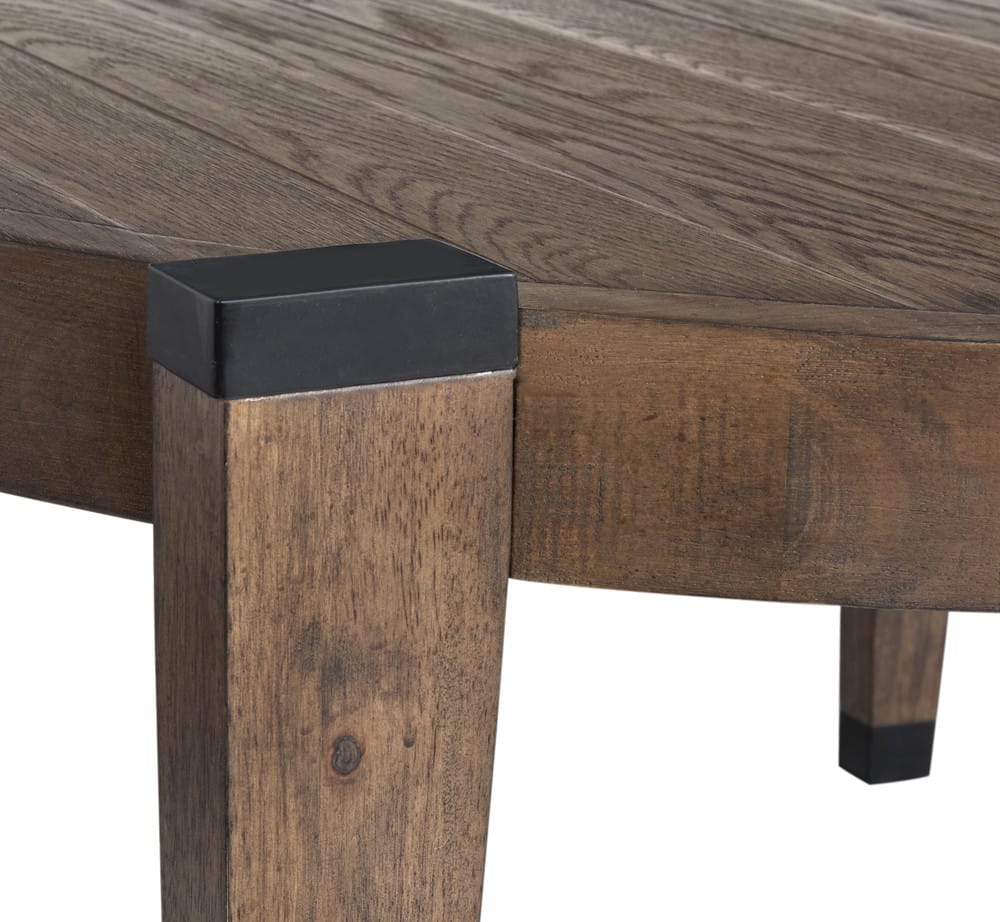 Magnussen - Kaysen Wallaby And Matte Black Round Cocktail Table With 2 Nesting End Table And Demilune Sofa Table - T5817-45KIT3 view 7