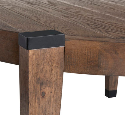 Magnussen - Kaysen Wallaby And Matte Black Round Cocktail Table With 2 Nesting End Table And Demilune Sofa Table - T5817-45KIT3 view 7