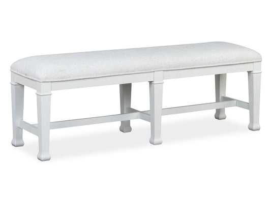 Magnussen - Kingston Whisper White And Cerused Nutmeg Bench - D6407-68 view 1