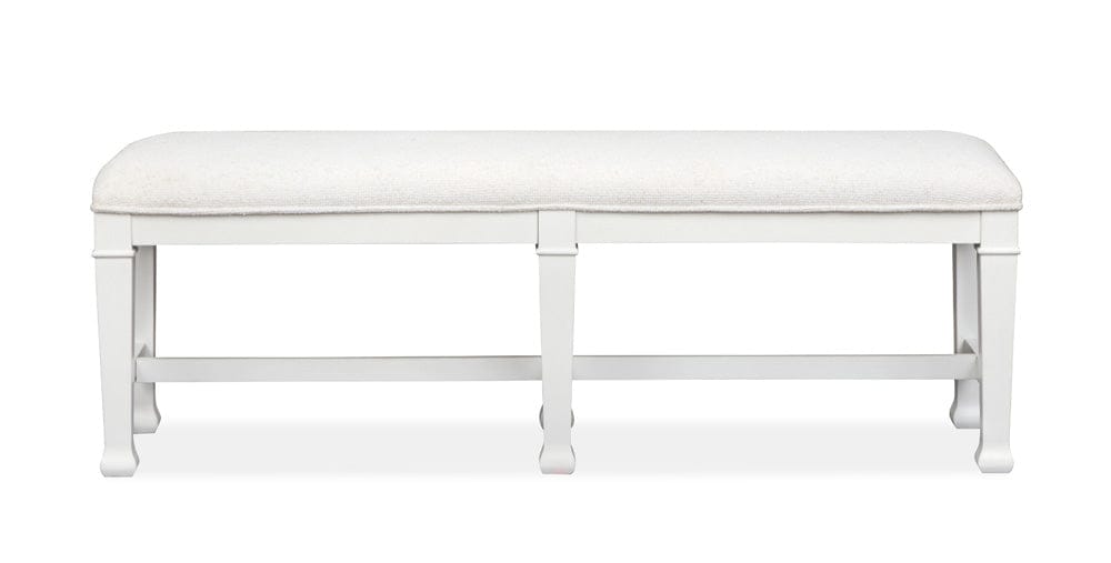 Magnussen - Kingston Whisper White And Cerused Nutmeg Bench - D6407-68 view 2