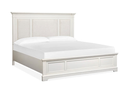 Magnussen - Kingston Whisper White And Cerused Nutmeg California King Upholstered Panel Bed - B6407-75 view 1