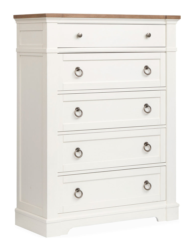 Magnussen - Kingston Whisper White And Cerused Nutmeg Drawer Chest - B6407-10 view 1