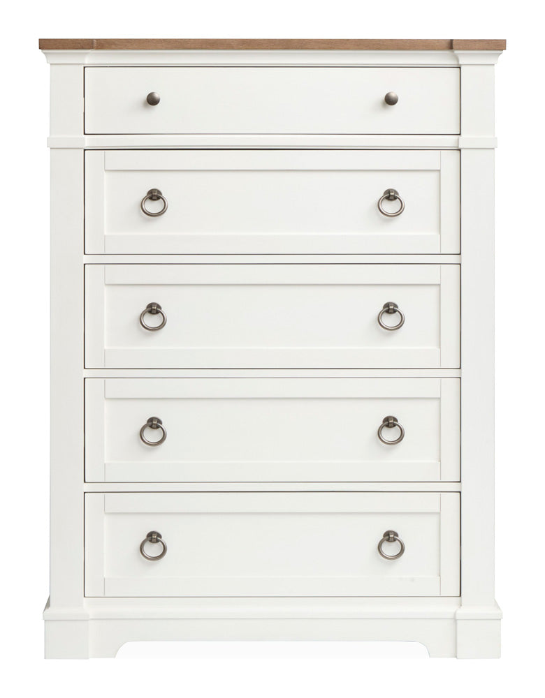 Magnussen - Kingston Whisper White And Cerused Nutmeg Drawer Chest - B6407-10 view 2