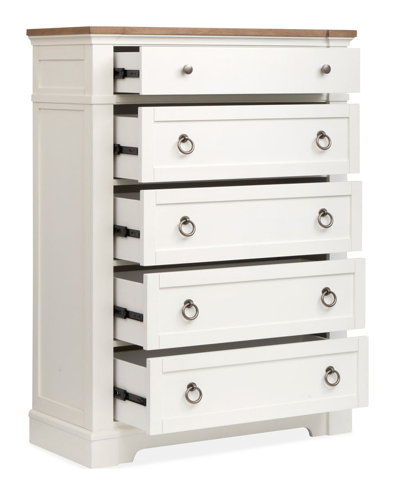 Magnussen - Kingston Whisper White And Cerused Nutmeg Drawer Chest - B6407-10 view 4