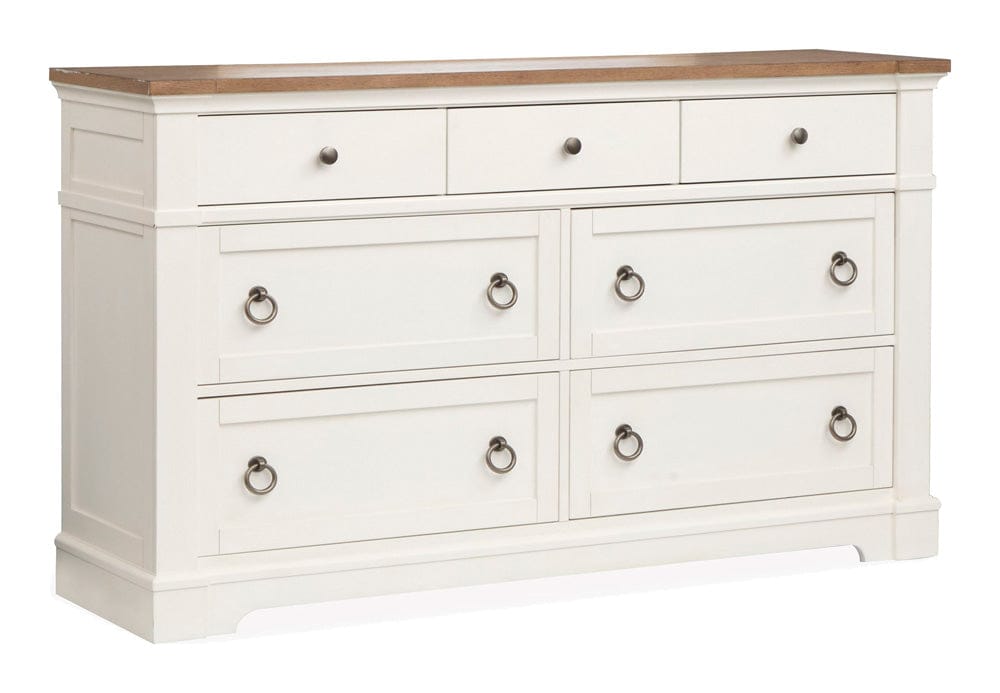 Magnussen - Kingston Whisper White And Cerused Nutmeg Drawer Dresser - B6407-20 view 1