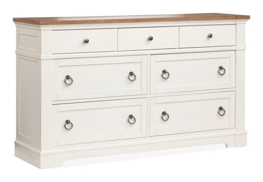 Magnussen - Kingston Whisper White And Cerused Nutmeg Drawer Dresser - B6407-20 view 1