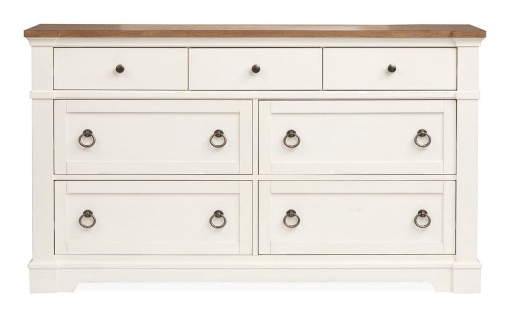 Magnussen - Kingston Whisper White And Cerused Nutmeg Drawer Dresser - B6407-20 view 2