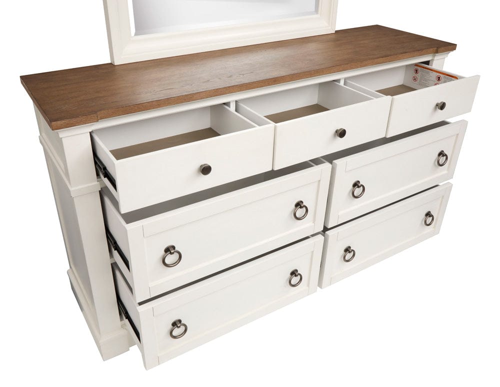 Magnussen - Kingston Whisper White And Cerused Nutmeg Drawer Dresser - B6407-20 view 3