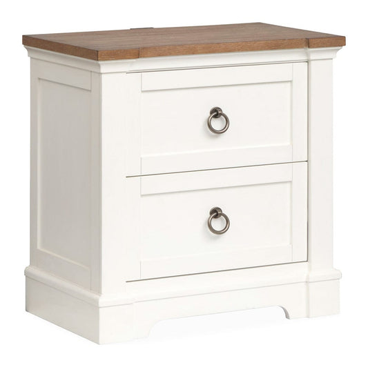 Magnussen - Kingston Whisper White And Cerused Nutmeg Drawer Nightstand - B6407-01 view 1