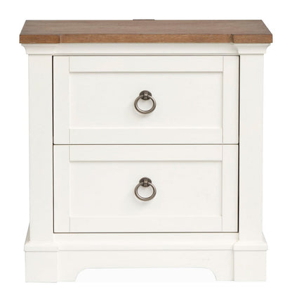 Magnussen - Kingston Whisper White And Cerused Nutmeg Drawer Nightstand - B6407-01 view 2