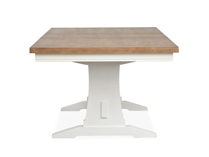 Magnussen - Kingston Whisper White And Cerused Nutmeg Extendable Trestle Dining Table - D6407-21 view 2