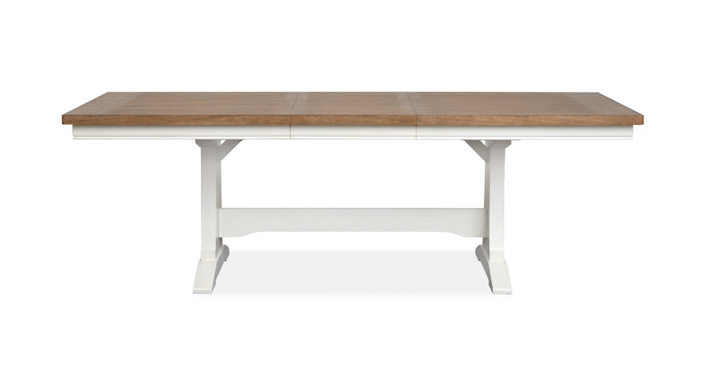 Magnussen - Kingston Whisper White And Cerused Nutmeg Extendable Trestle Dining Table - D6407-21 view 3