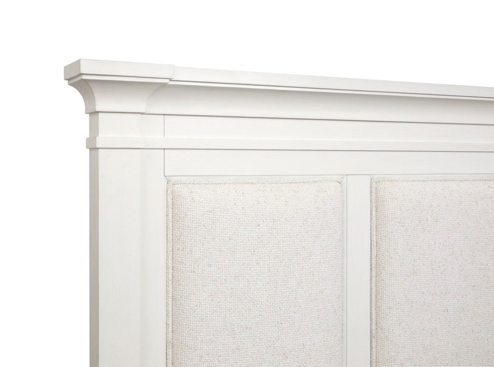 Magnussen - Kingston Whisper White And Cerused Nutmeg Queen Upholstered Panel Bed - B6407-55 view 3