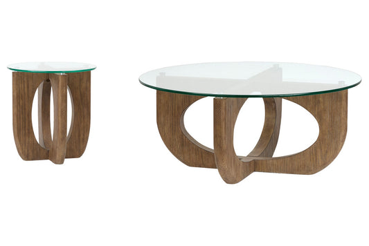 Magnussen - Lainey Almond Round Cocktail Table With End Table - T5951-45KIT1 view 1