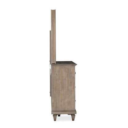 Magnussen - Lancaster Dovetail Grey Drawer Dresser With Landscape Mirror - B4352-2040 view 4
