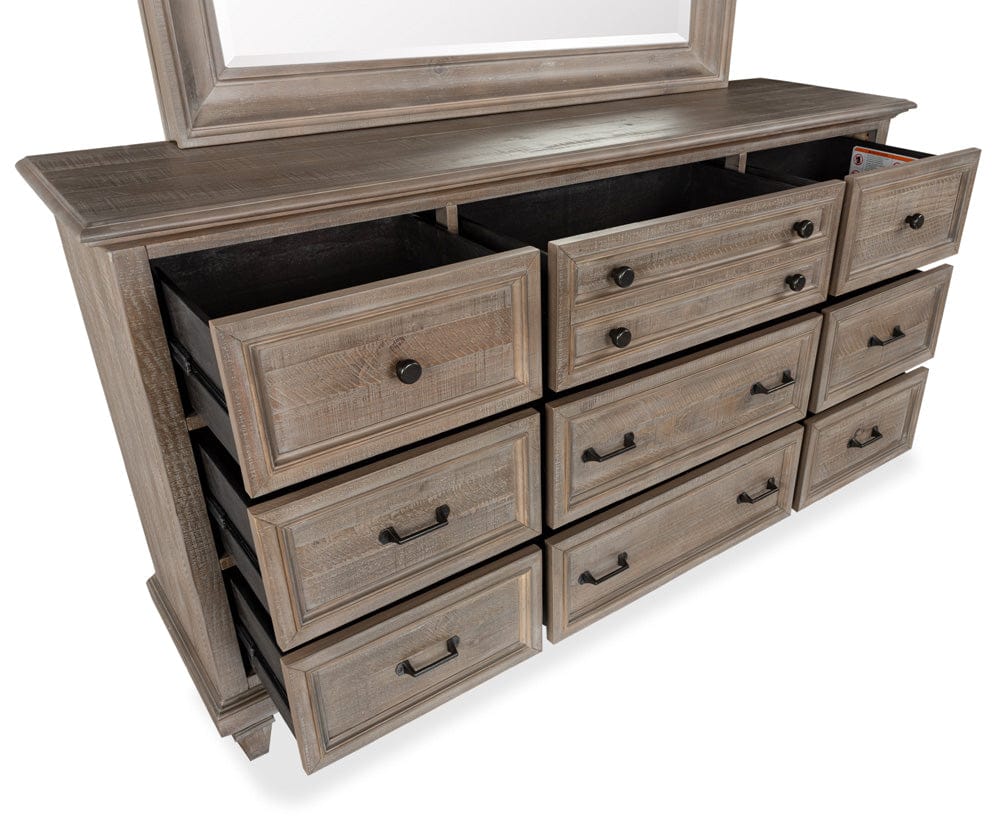 Magnussen - Lancaster Dovetail Grey Drawer Dresser With Landscape Mirror - B4352-2040 view 8