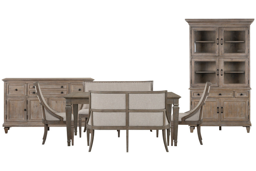 Magnussen - Lancaster Dovetail Grey Extendable Rectangular Dining Table 2 Upholstered Benches And 2 Arm Chairs - D4352-20-KIT96 view 1