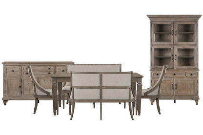 Magnussen - Lancaster Dovetail Grey Extendable Rectangular Dining Table 2 Upholstered Benches And 2 Arm Chairs - D4352-20-KIT96 view 1