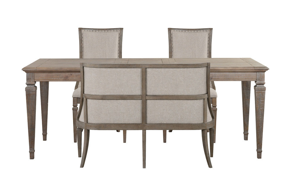 Magnussen - Lancaster Dovetail Grey Extendable Rectangular Dining Table With 2 Arm Chairs And Upholstered Bench - D4352-20-KIT56 view 1