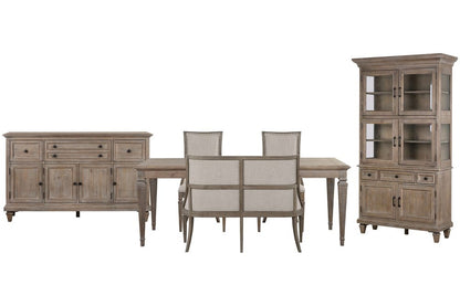Magnussen - Lancaster Dovetail Grey Extendable Rectangular Dining Table With 2 Arm Chairs Upholstered Bench Buffet And Dining Cabinet - D4352-20-KIT60 view 1