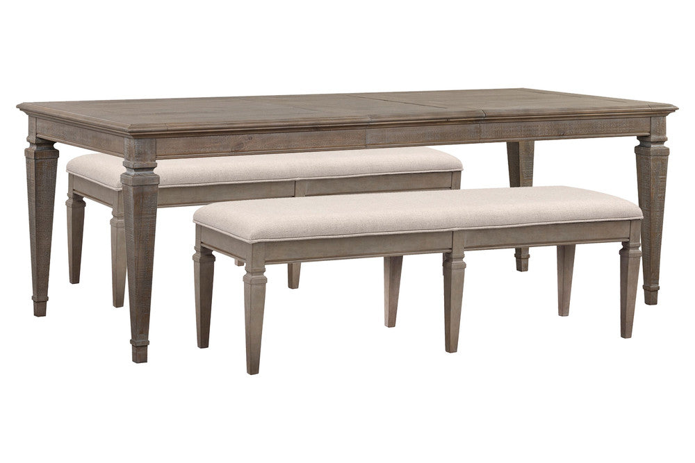 Magnussen - Lancaster Dovetail Grey Extendable Rectangular Dining Table With 2 Benches - D4352-20-KIT71 view 1