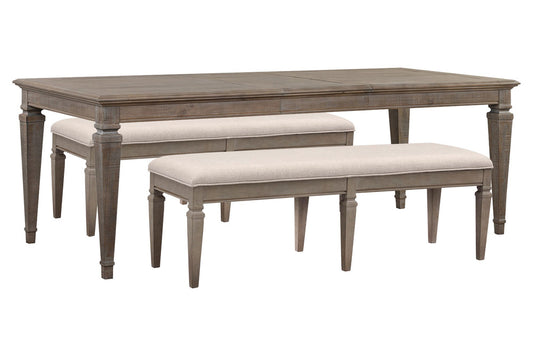 Magnussen - Lancaster Dovetail Grey Extendable Rectangular Dining Table With 2 Benches - D4352-20-KIT71 view 1