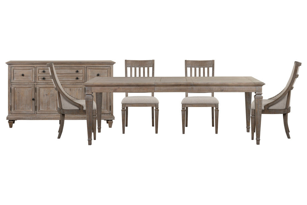 Magnussen - Lancaster Dovetail Grey Extendable Rectangular Dining Table With 2 Side Chairs 2 Arm Chairs And Buffet - D4352-20-KIT33 view 1