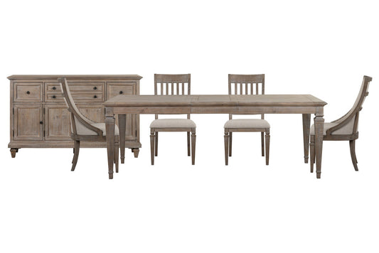 Magnussen - Lancaster Dovetail Grey Extendable Rectangular Dining Table With 2 Side Chairs 2 Arm Chairs And Buffet - D4352-20-KIT33 view 1