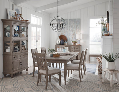 Magnussen - Lancaster Dovetail Grey Extendable Rectangular Dining Table With 2 Side Chairs 2 Arm Chairs And Server - D4352-20-KIT32 view 9