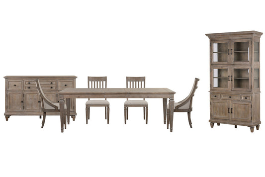 Magnussen - Lancaster Dovetail Grey Extendable Rectangular Dining Table With 2 Side Chairs 2 Arm Chairs Buffet And Dining Cabinet - D4352-20-KIT35 view 1
