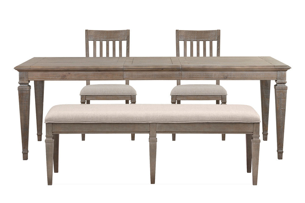 Magnussen - Lancaster Dovetail Grey Extendable Rectangular Dining Table With 2 Side Chairs And Bench - D4352-20-KIT46 view 1