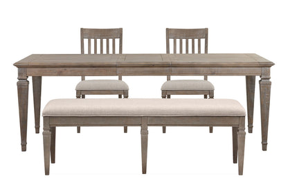 Magnussen - Lancaster Dovetail Grey Extendable Rectangular Dining Table With 2 Side Chairs And Bench - D4352-20-KIT46 view 1