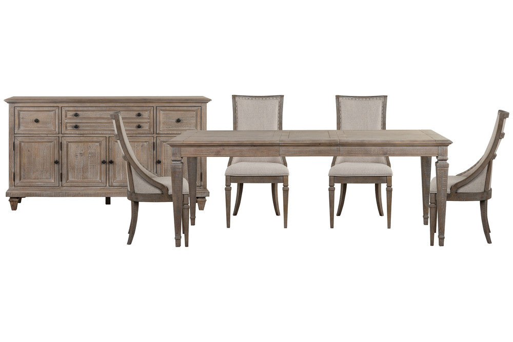 Magnussen - Lancaster Dovetail Grey Extendable Rectangular Dining Table With 4 Arm Chairs And Buffet - D4352-20-KIT18 view 1