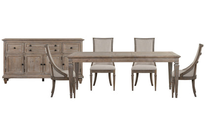 Magnussen - Lancaster Dovetail Grey Extendable Rectangular Dining Table With 4 Arm Chairs And Buffet - D4352-20-KIT18 view 1