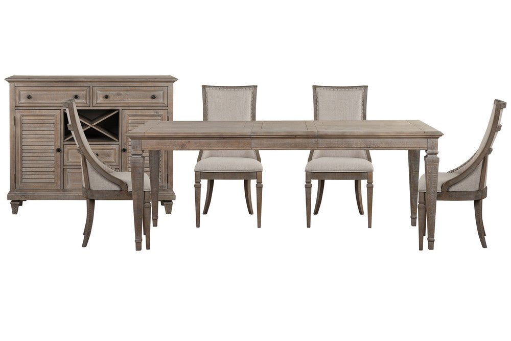 Magnussen - Lancaster Dovetail Grey Extendable Rectangular Dining Table With 4 Arm Chairs And Server - D4352-20-KIT17 view 1