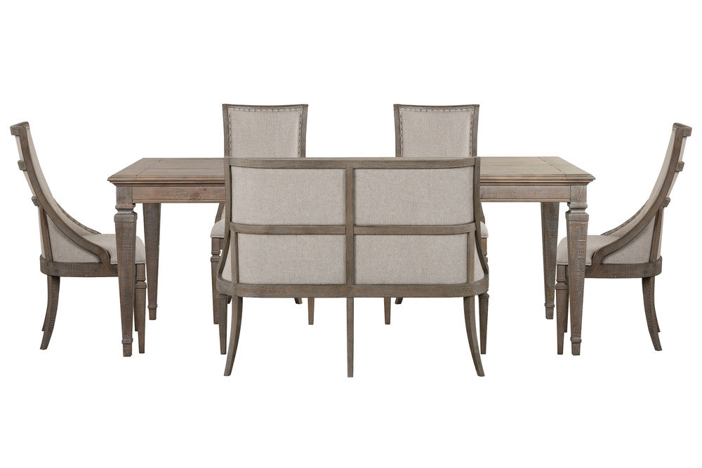 Magnussen - Lancaster Dovetail Grey Extendable Rectangular Dining Table With 4 Arm Chairs And Upholstered Bench - D4352-20-KIT61 view 1