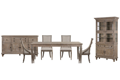 Magnussen - Lancaster Dovetail Grey Extendable Rectangular Dining Table With 4 Arm Chairs Buffet And Dining Cabinet - D4352-20-KIT20 view 1