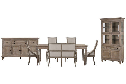 Magnussen - Lancaster Dovetail Grey Extendable Rectangular Dining Table With 4 Arm Chairs Upholstered Bench Buffet And Dining Cabinet - D4352-20-KIT65 view 1
