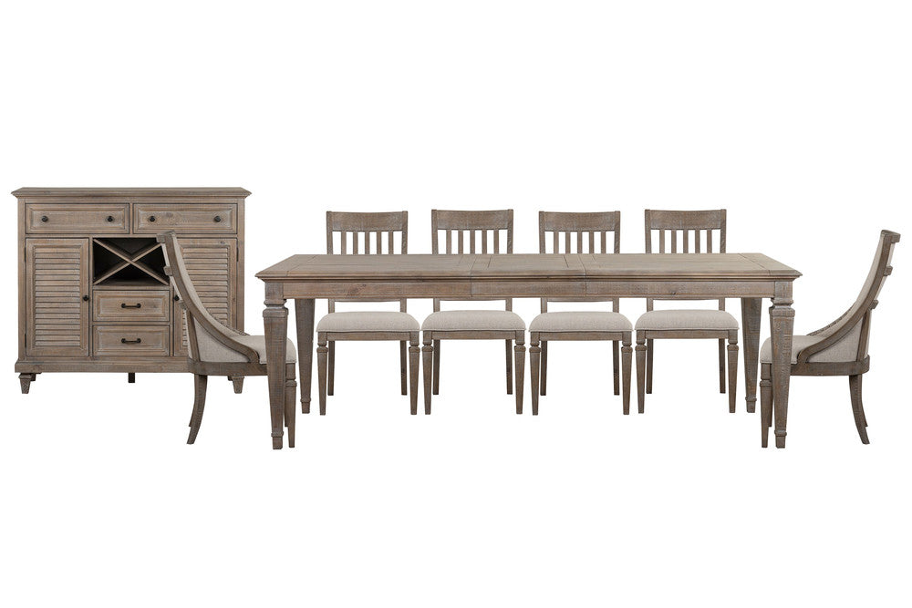 Magnussen - Lancaster Dovetail Grey Extendable Rectangular Dining Table With 4 Side Chairs 2 Arm Chairs And Server - D4352-20-KIT37 view 1