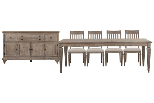 Magnussen - Lancaster Dovetail Grey Extendable Rectangular Dining Table With 4 Side Chairs And Buffet - D4352-20-KIT3 view 1